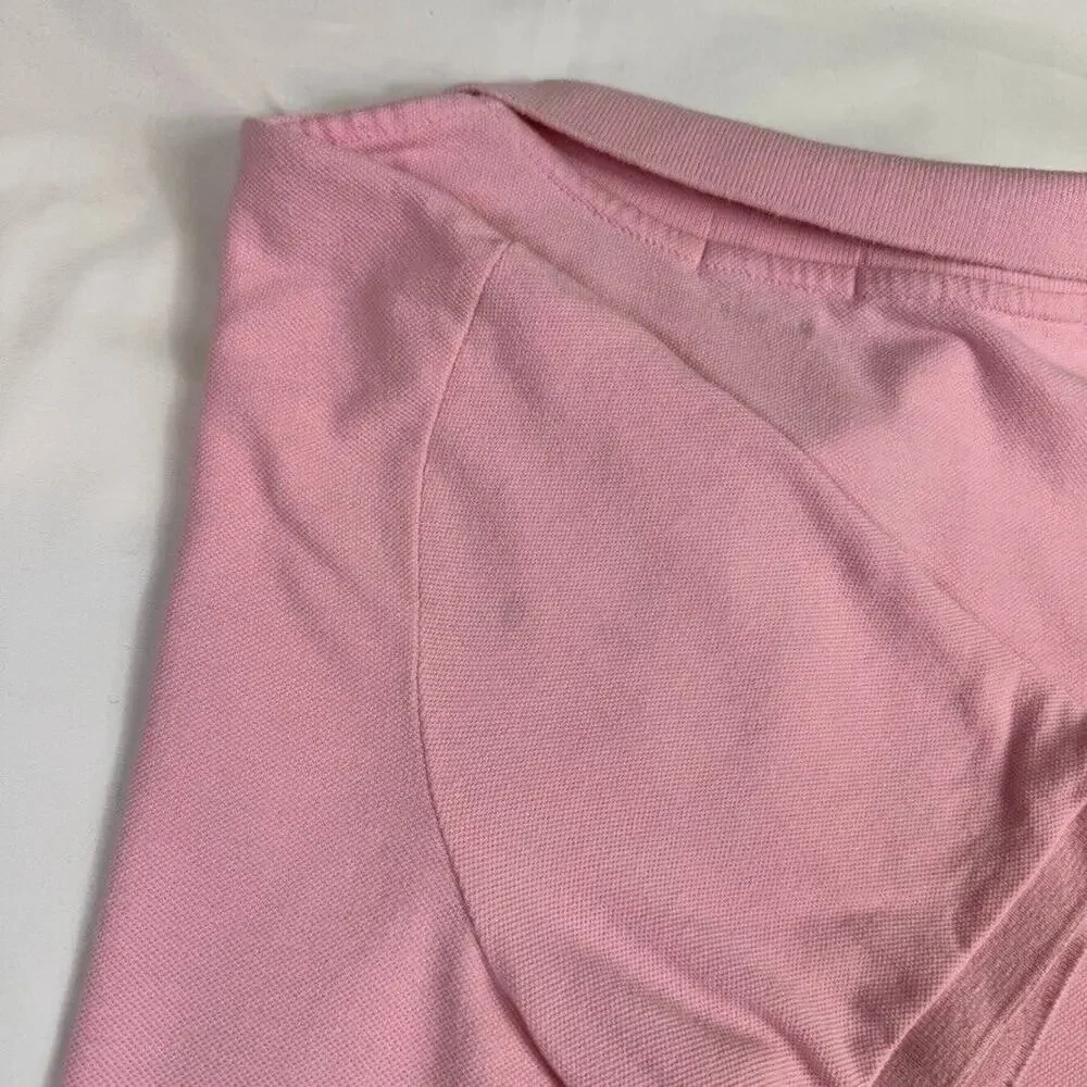 Polo Ralph Lauren Shirt L Classic Fit Pink Blue Pony Logo Casual Rugby Men's